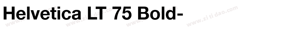 Helvetica LT 75 Bold字体转换